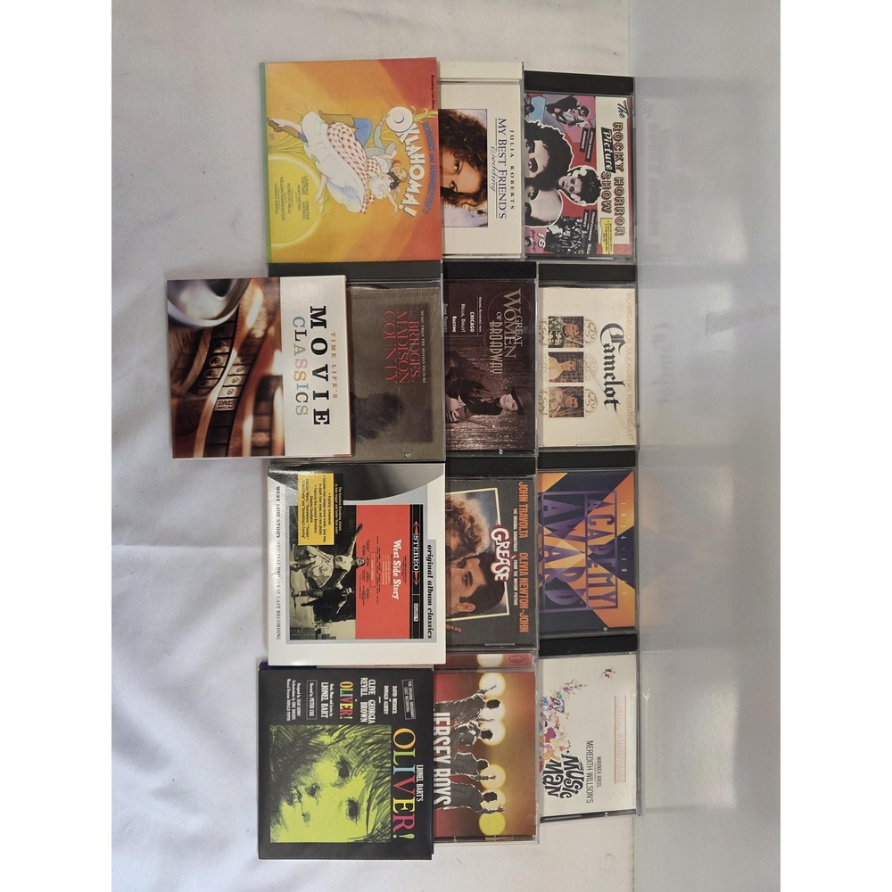 13 Title CD Lot Broadway Musicals Grease Rocky Horror Camelot Oliver Oklahoma